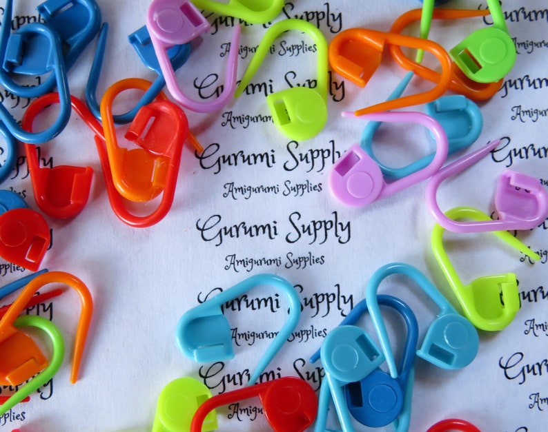 Plastic Safety Pin Markers 20 count Stitch Marker Counter Knitting Crochet Weaving Crafting Tools image 1