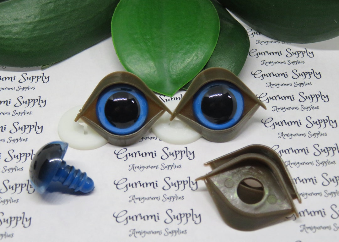18mm Safety Eye Eyelids in Brown 2 Pairs Amigurumi/toy Eye Lids/eye