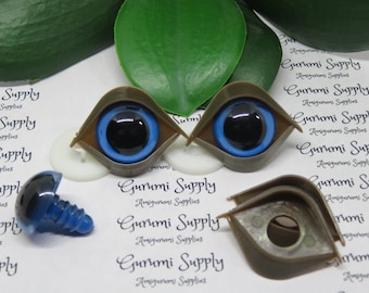 Párpados de seguridad de 18 mm en marrón – 2 pares – Amigurumi / Párpados de juguete / Personaje de ojo / Acentos de ojo / Personaje de ojo / Parte superior e inferior completas