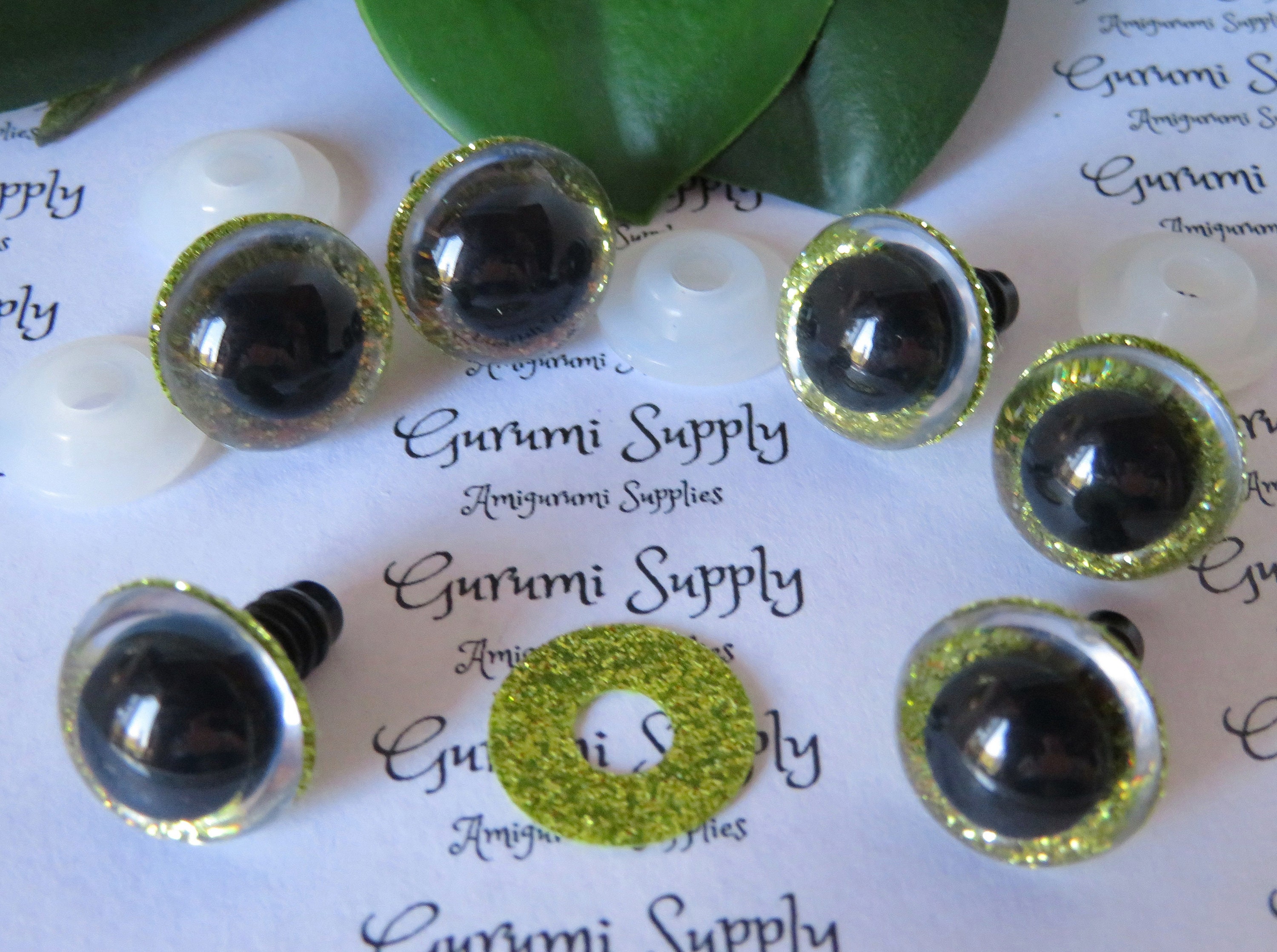 50mm Solid Black Round Safety Eyes with Washers: 1 Pair - Amigurumi /  Animal / Doll / Toy / Stuffed Creations / Craft Eyes / Crochet / Knit