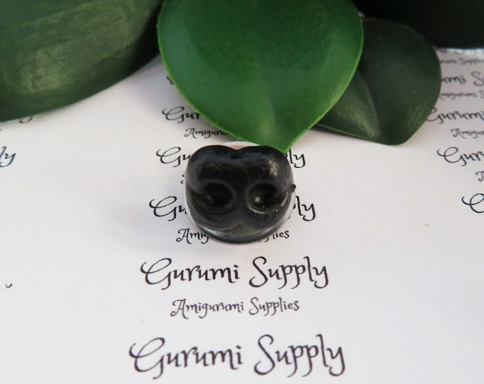 Limited Quantity! 15mmSolid Black Safety Noses with Metal Washer - 4 ct - Amigurumi / Dogs / Bears / Creations / Animal Toys / Crochet