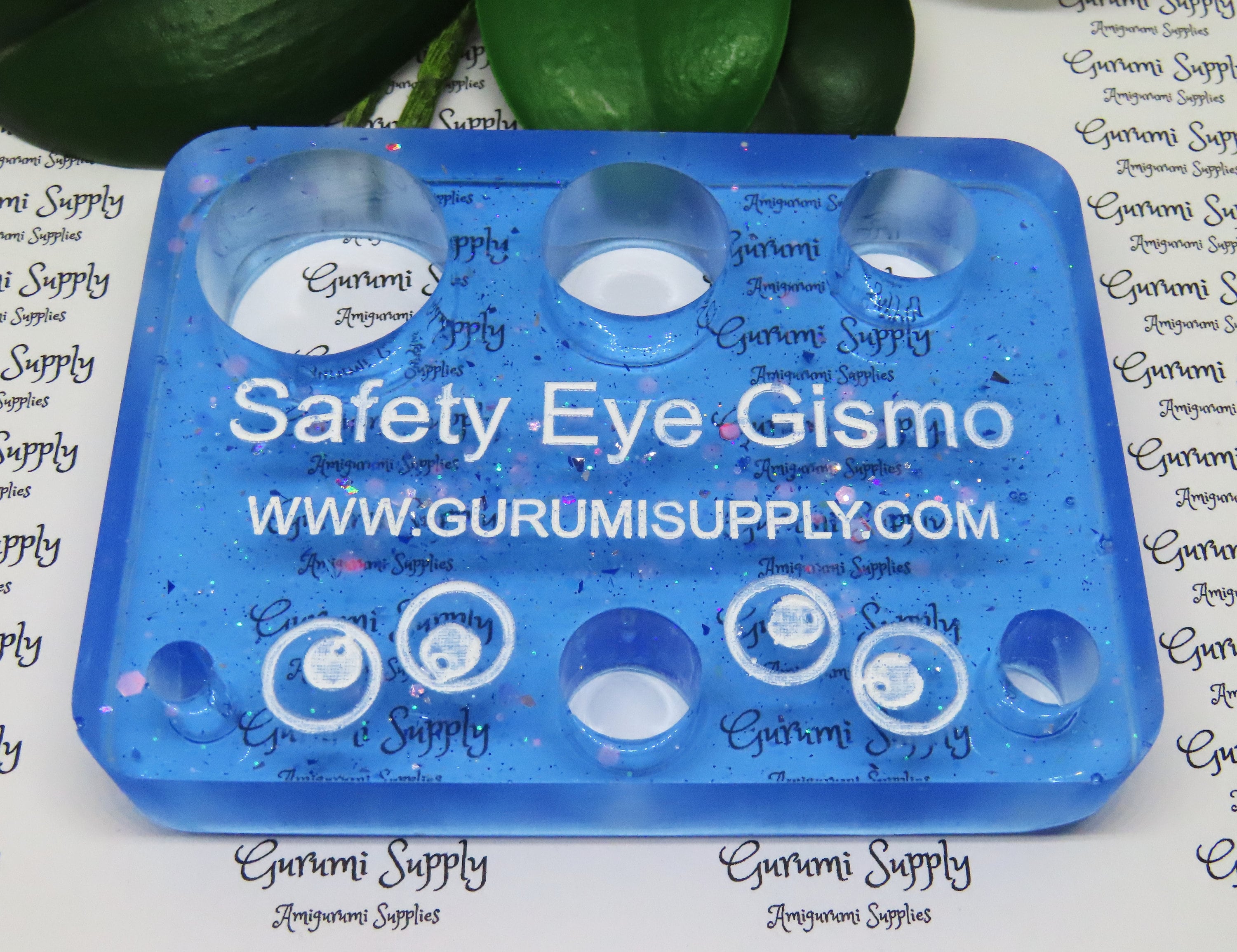 Safety Eye Gismo Blue Blueberry with Glitter Rectangle Safety Eye