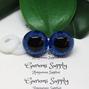 16mm Kawaii Style Round Safety Eyes and Washers: 2 Pairs - Dolls /  Amigurumi / Animals / Stuffed Creations / Crochet / Knit / Craft Supplies