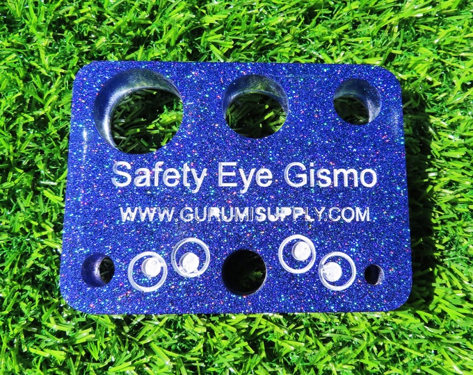 Safety Eye Gismo Dark Blue Glitter Rectangle Safety Eye Tool Safety Eye Jig Safety Eye Helper