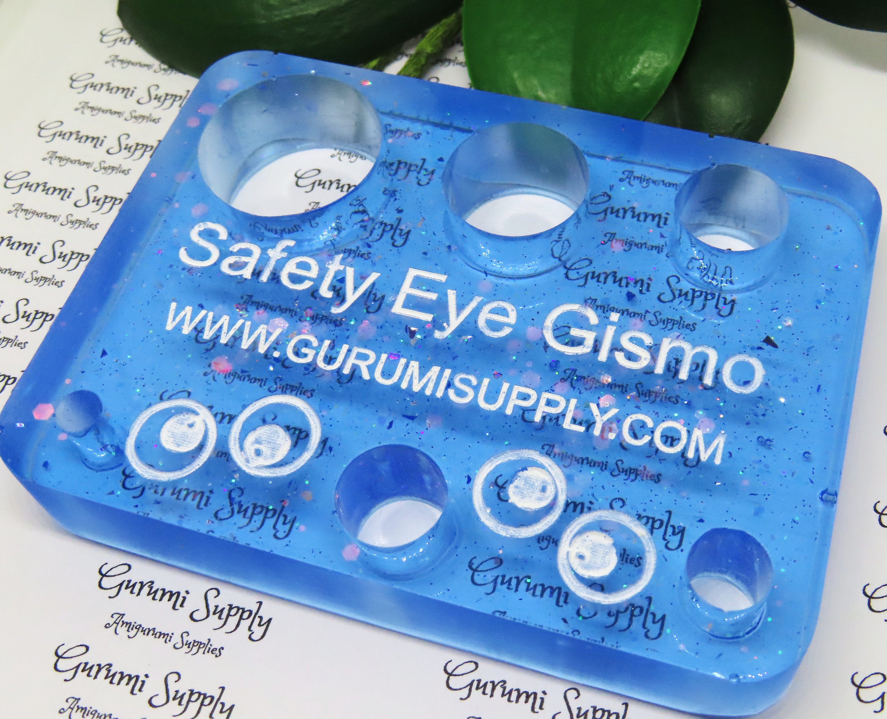 Safety Eye Gismo Blue Blueberry with Glitter Rectangle Safety Eye