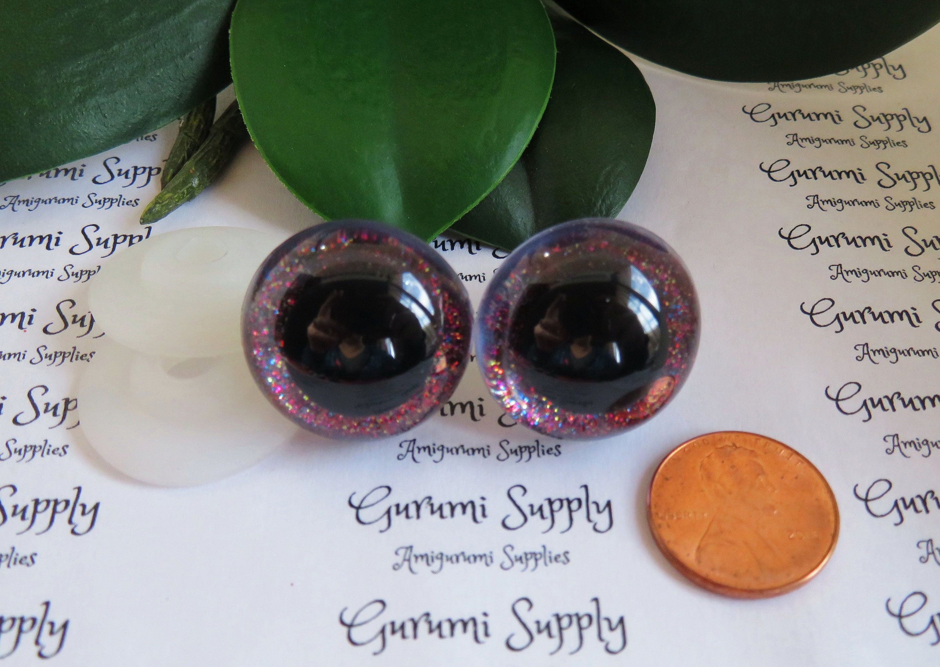 9mm Translucent Red Iris With Red Pupil Round Safety Eyes and