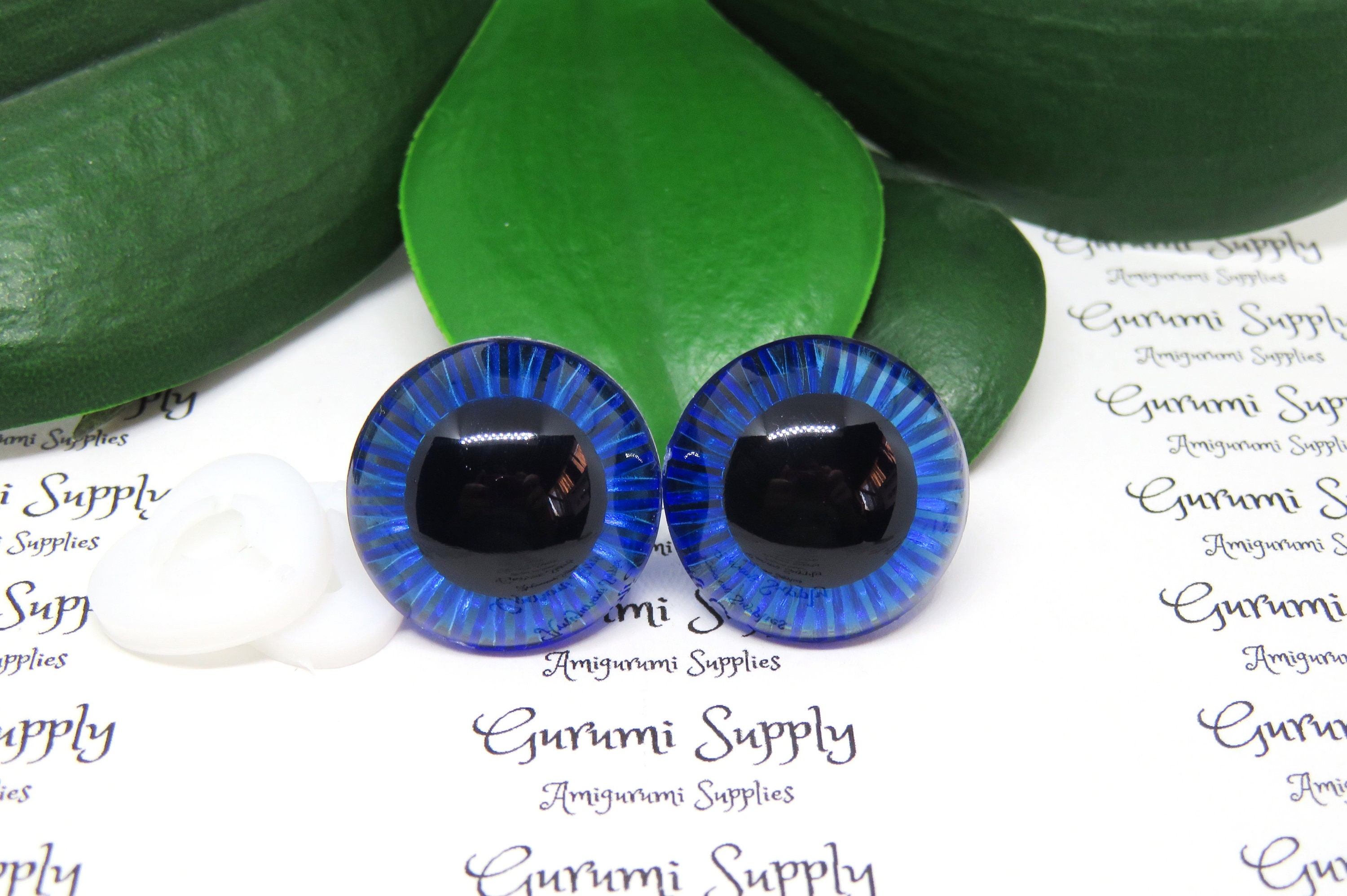 23mm Blue Textured Iris Safety Eyes – Round Eye with Washer - 1 Pair –  Amigurumi/Dolls Making/Owl Eyes/Crochet Creations/Supplies/Knit/Toys