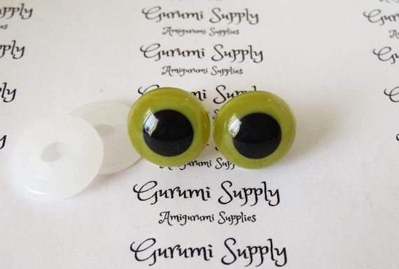 Safety Eyes Olive Green per pair 