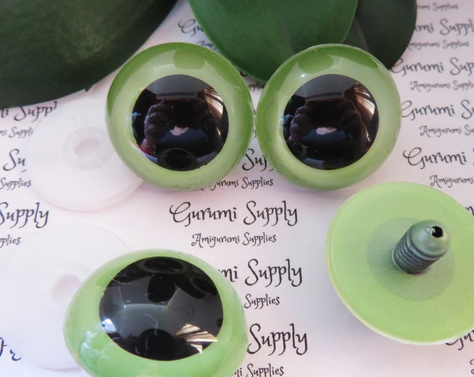 5 PAIRS 18mm Pearl Green Plastic eyes, Safety eyes, Animal Eyes, Round eyes