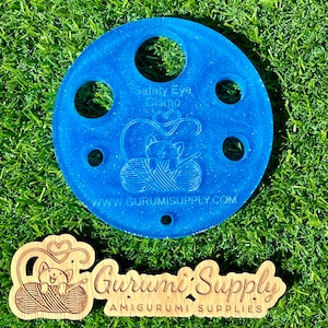 Safety Eye Gismo - Peacock Blue - Circle - Round - Safety Eye Tool - Safety Eye Jig - Safety Eye Helper - Trapezoid - Amigurumi