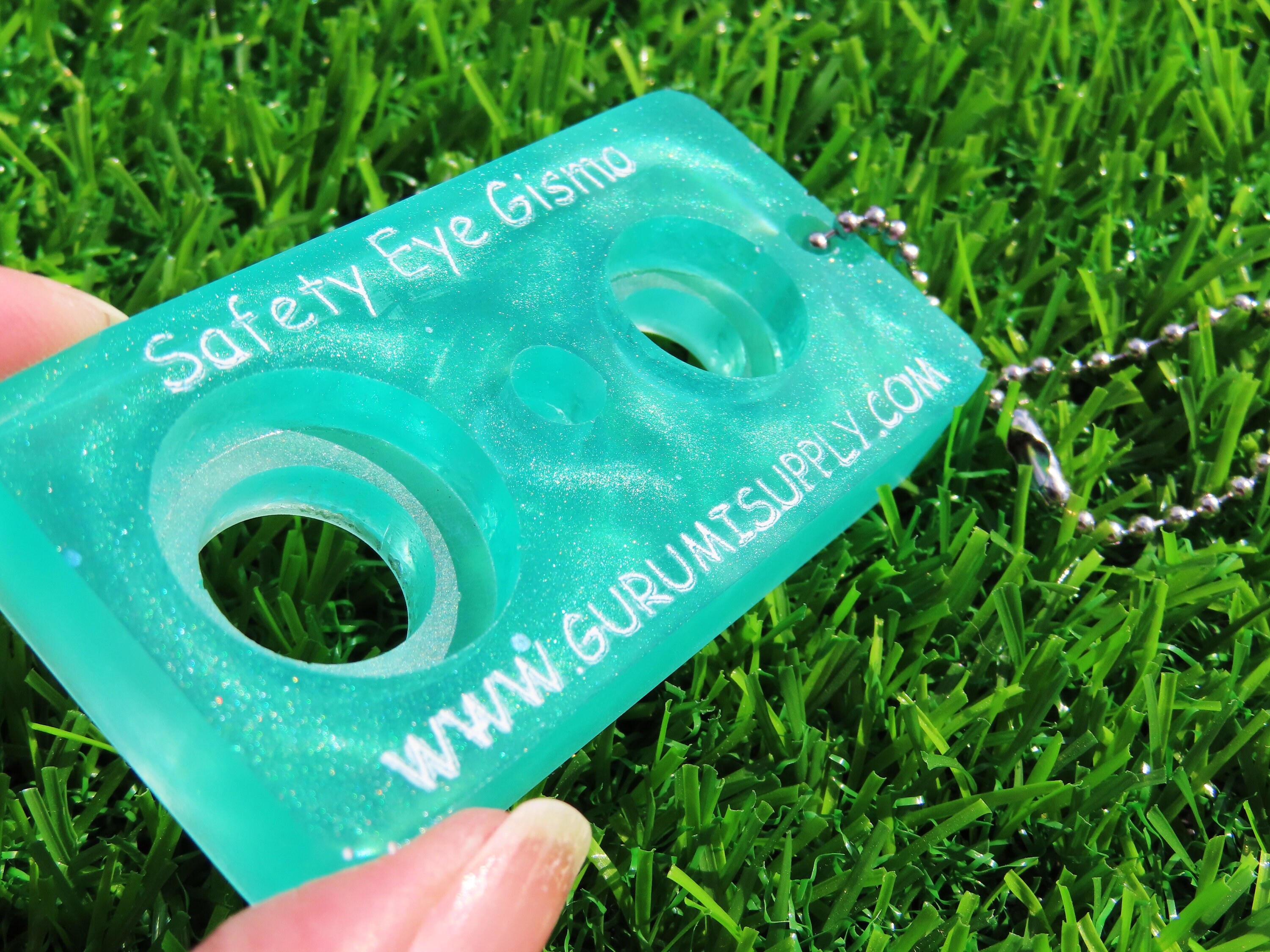 Safety Eye Gismo Pearlized Teal Keychain Safety Eye Tool Safety