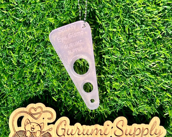 Safety Eye Gismo - Pink Champagne - Petite Size - Triangle - On-the-Go - Keychain - Safety Eye Tool - Safety Eye Jig - Eye Helper