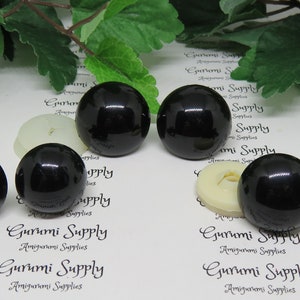 Variety Pack! Solid Black Safety Eyes with Washers: 1 Pair each 20mm, 22mm, 24mm – Amigurumi / Animals / Doll / Creations / Craft Eyes