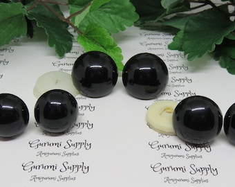 Variety Pack! Solid Black Safety Eyes with Washers: 1 Pair each 20mm, 22mm, 24mm – Amigurumi / Animals / Doll / Creations / Craft Eyes