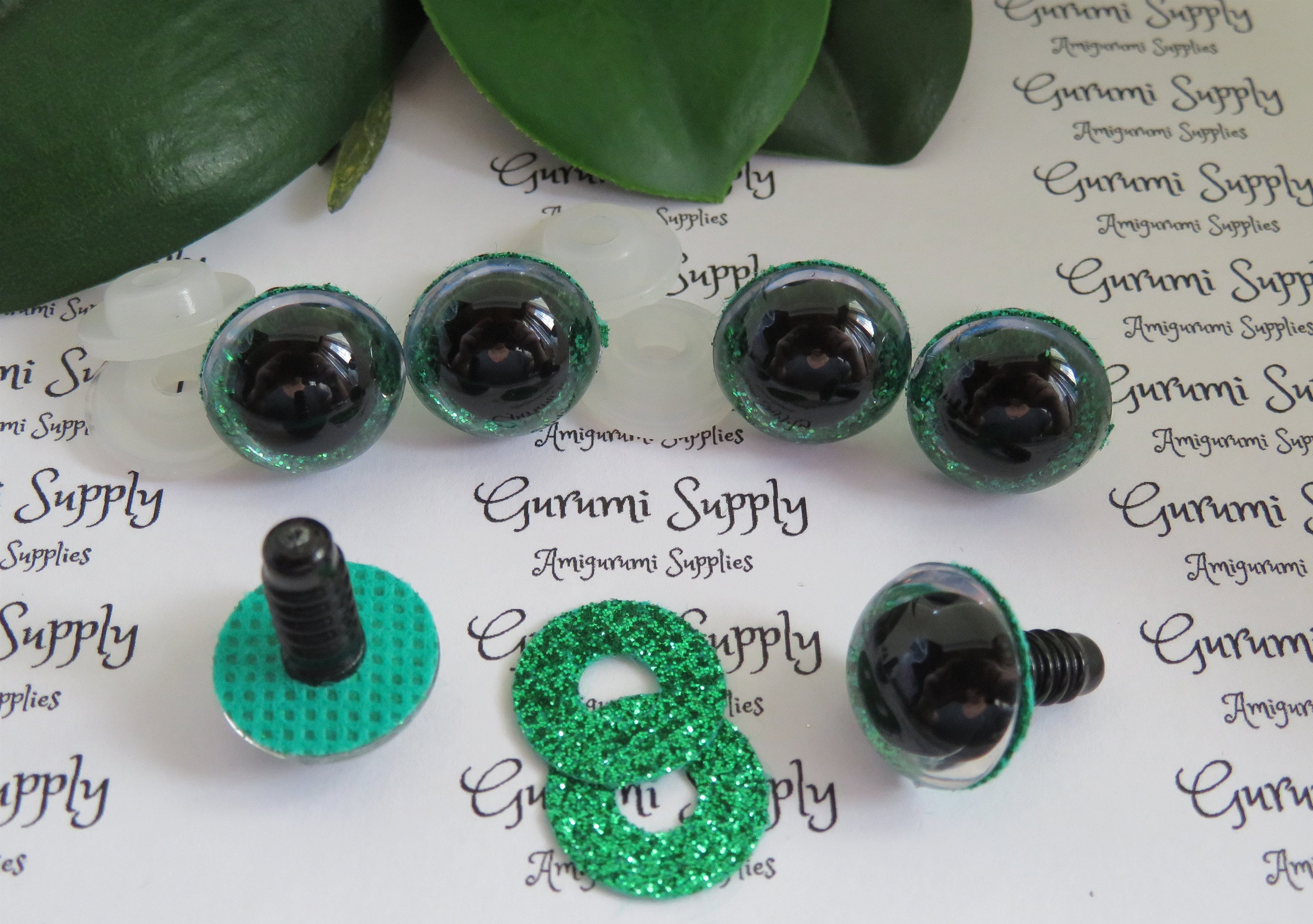 50mm Solid Black Round Safety Eyes with Washers: 1 Pair - Amigurumi /  Animal / Doll / Toy / Stuffed Creations / Craft Eyes / Crochet / Knit