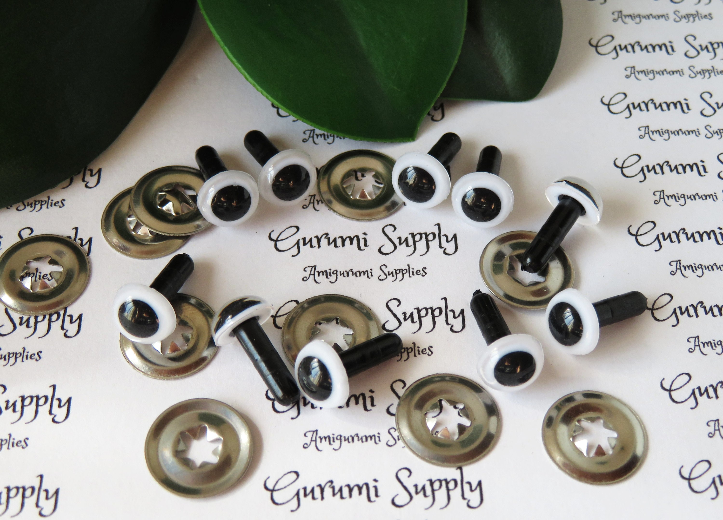 10pcs 15mm Amigurumi Eyes White Safety Eyes Plastic Eyes Round Safety Eye  Animal Eyes Toy Eyes Doll Eyes With Washers 