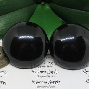 50mm Solid Black Round Safety Eyes with Washers: 1 Pair - Amigurumi /  Animal / Doll / Toy / Stuffed Creations / Craft Eyes / Crochet / Knit