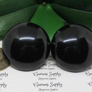 50mm Solid Black Round Safety Eyes with Washers: 1 Pair - Amigurumi / Animal / Doll / Toy / Stuffed Creations / Craft Eyes / Crochet / Knit
