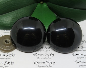 Multi-Pack! 20mm Solid Black Safety Eyes with Washers: 3 Pairs - Amigurumi  / Animals / Doll / Toy / Creations / Craft Eyes / Crochet / Knit