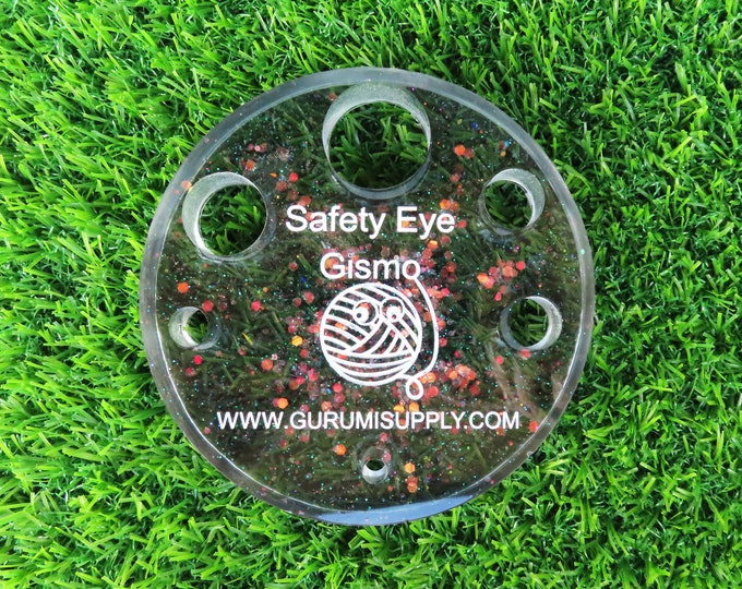 Safety Eye Gismo Black Berry with Glitter - Circle - Round - Safety Eye Tool - Safety Eye Jig - Safety Eye Helper - Trapezoid - Amigurumi