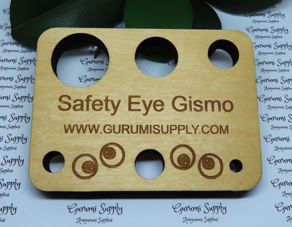 Safety Eye Gismo Rectangle Shape Safety Eye Tool Safety Eye Jig Safety Eye  Helper Wood Trapezoid Animal Craft Amigurumi 