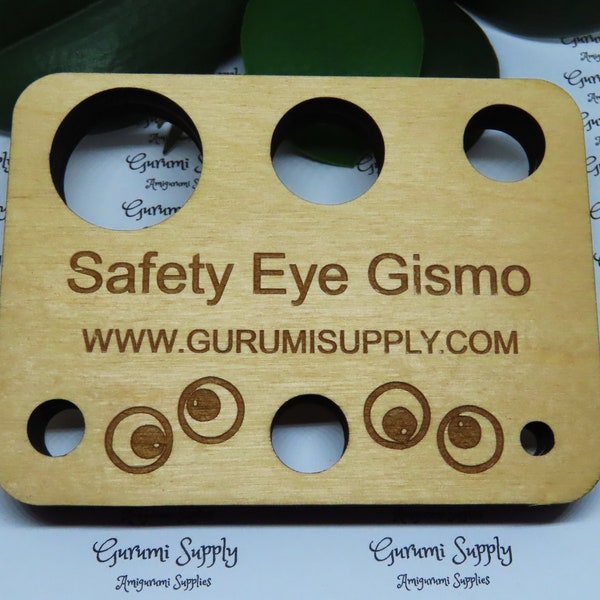 Safety Eye Gismo - Rectangle Shape - Safety Eye Tool - Safety Eye Jig - Safety Eye Helper - Wood - Trapezoid - Animal - Craft - Amigurumi