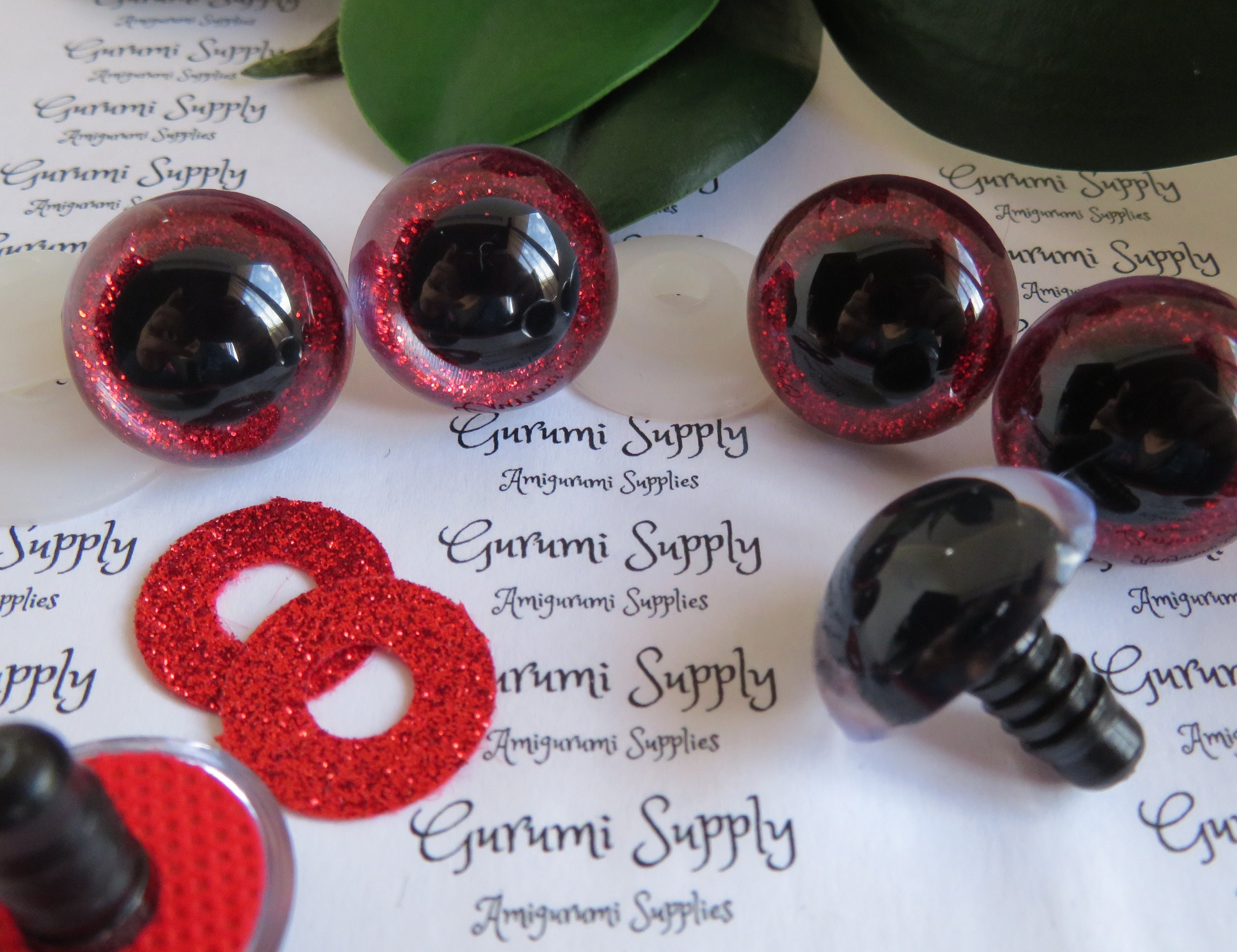 12 PAIR Safety Eyes SPARKLE Color Sets With Washers Size 18mm to 24mm for  Teddy Bears, Dolls, Puppets, Fantasy Characters and Monsters SRP 