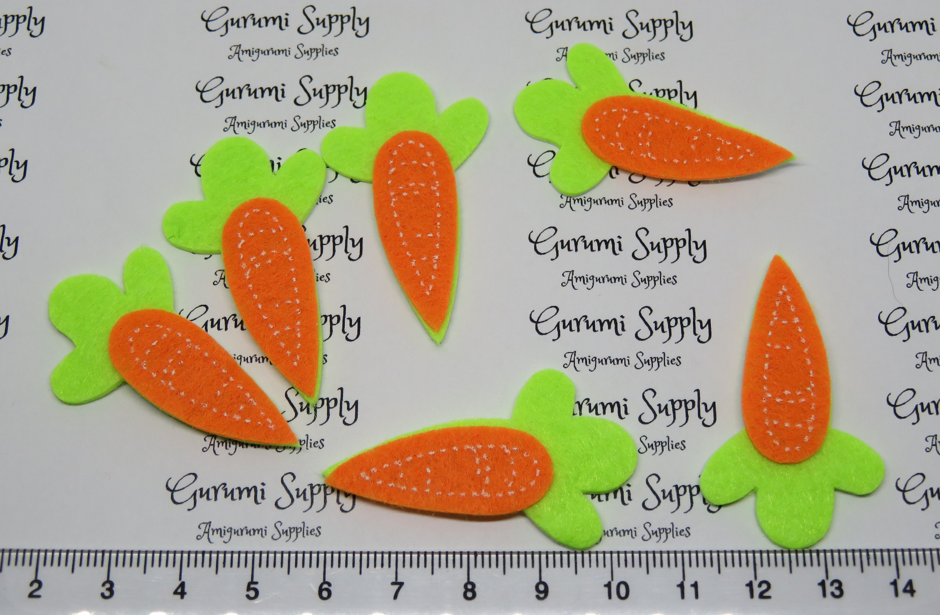 Bunny Pack Felt Accessories White/Pink with Black 12 pieces