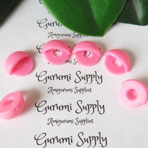 10mm Safety Eye EyeLids in Pink – 3 pairs – Amigurumi / Toy Eye lids / Eye Character / Sleepy Eyes / Drowsy Eyes / Crochet / Snooze / Knit