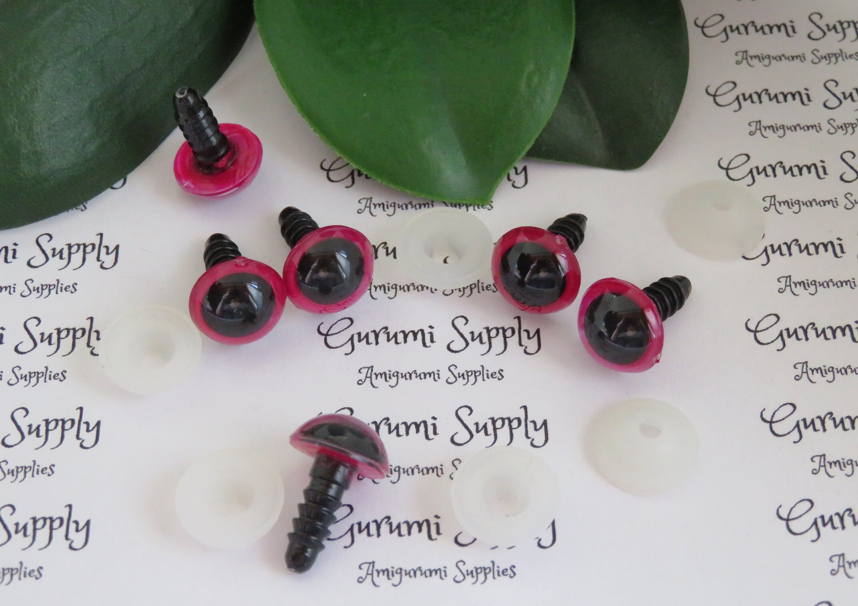 12mm Red-Brown Iris Black Pupil Round Safety Eyes and Washers: 3 Pairs -  Dolls/Amigurumi/Animals/ Stuffed Creations/Crochet/Paintfree/Knit