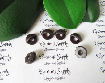10mm Safety Eye EyeLids in Dark Brown – 3 pairs – Amigurumi / Toy Eye Lids / Eye Character / Sleepy Eyes / Drowsy Eyes / Angry Eye Lids