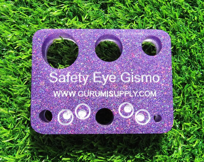 Safety Eye Gismo Lavender Glitter Rectangle Safety Eye Tool Safety Eye