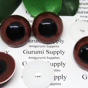 30 Mm BROWN Safety Eyes Plastic Eyes Animals Eyes 2 PAIRS 