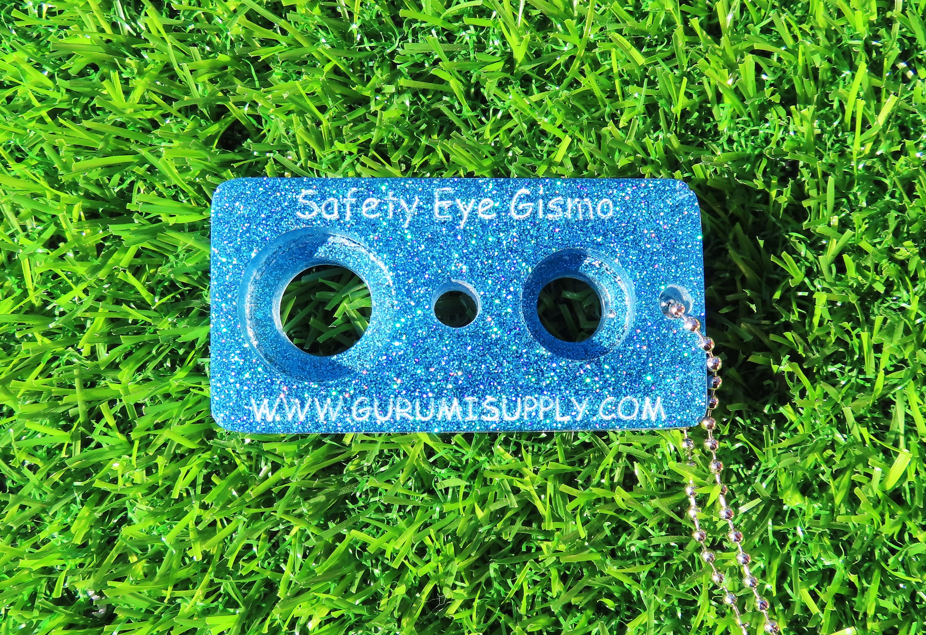 Safety Eye Gismo Light Blue Fine Glitter Keychain Safety Eye Tool