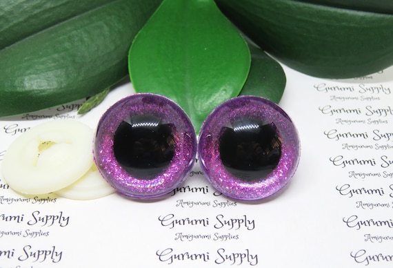 Black Safety Eyes 30mm Large Eyes Flat Eyes Kawaii Style Purple