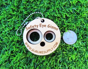 Safety Eye Gismo - Circle Shape - Petite Size - On-the-Go - Keychain - Safety Eye Tool - Safety Eye Helper - Wood - Trapezoid - Amigurumi