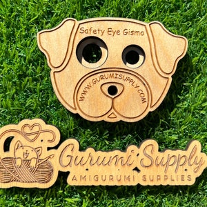Safety Eye Gismo - Big Dog - Safety Eye Tool - Safety Eye Jig - Safety Eye Helper - Wood - Trapezoid Eye - Animal Eye - Amigurumi