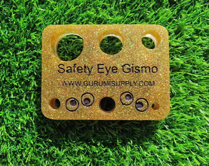 Safety Eye Gismo Gold Glitter Rectangle Safety Eye Tool Safety Eye Jig