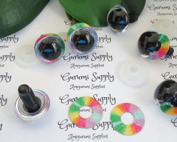 16mm Safety Plastic Colorful Doll Eyes For Toy Crochet Stuffed