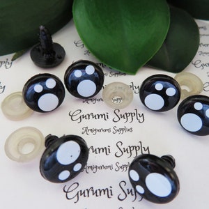 Occhi di sicurezza rotondi e rondelle stile kawaii da 14 mm: 2 paia - Bambola / Amigurumi / Animali / Creazioni imbottite / Uncinetto / Maglia / Materiali artigianali