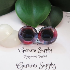 16mm Red-Blue Iris 3D Style Trapezoid Safety Eyes and Washers: 1 Pair -Amigurumi /Animals /Stuffed Creations/Crochet/Craft Supplies/Handmade