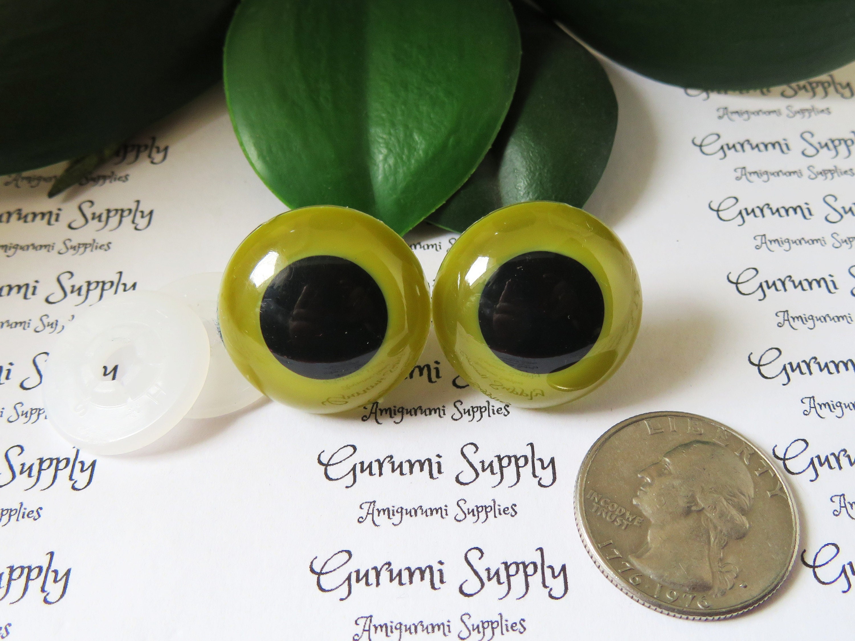 8x10mm Solid Black Oval Safety Eyes/Noses and Washers: 2 Pairs