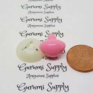 15mm Solid Pink Safety Noses with Washers 4 ct Craft Nose Amigurumi Nose Animal Nose Toy Nose Doll Nose Craft Supplies Crochet Knit zdjęcie 3