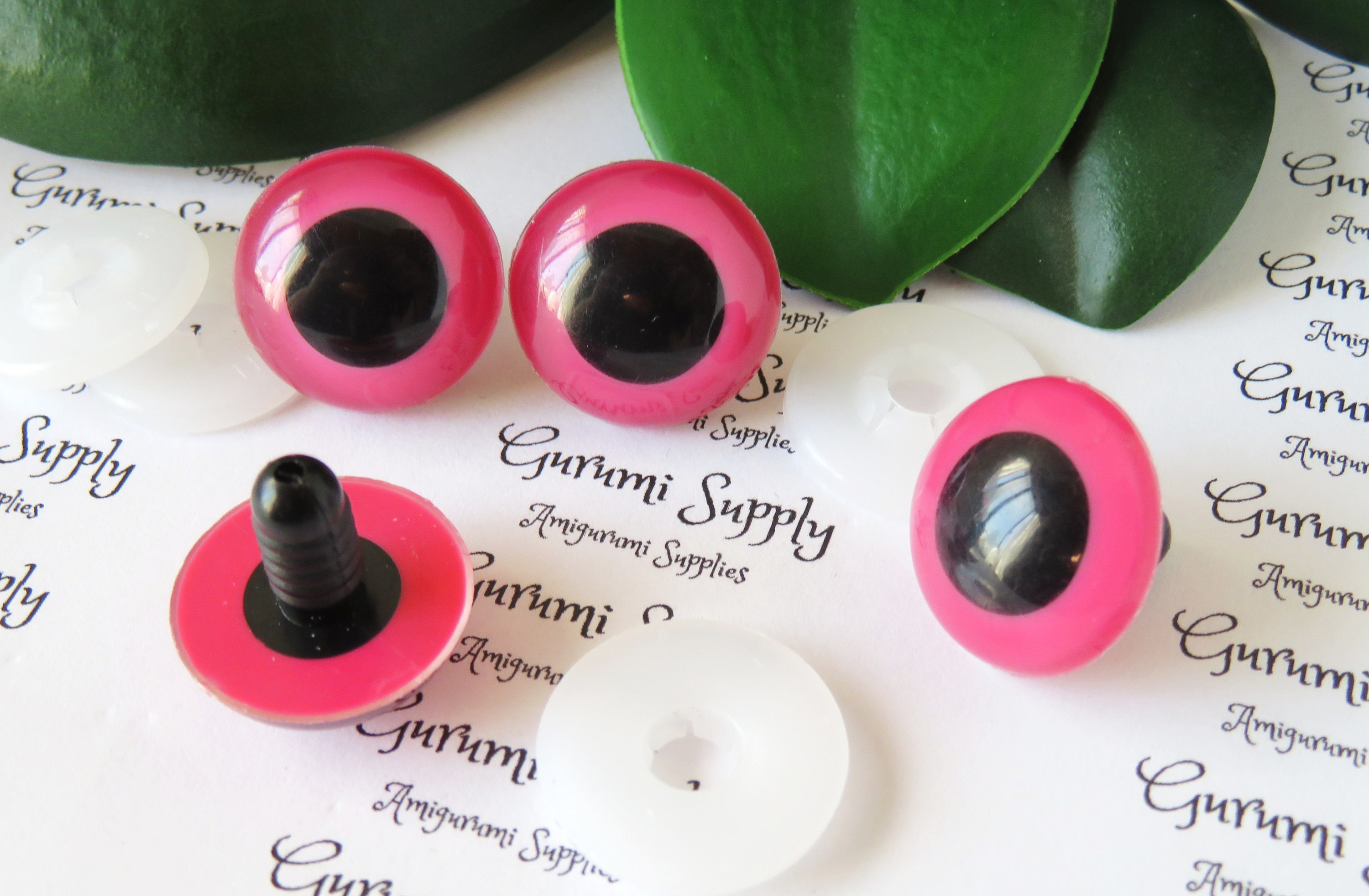 20mm Amber Iris Black Pupils Round Safety Eyes and Washers: 2 Count/1 Pair  – Paint Free - Dolls/ Amigurumi/ Animals/ Stuffed Creations