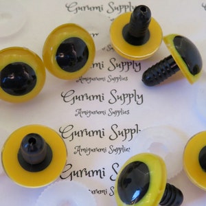 10mm Olive Green Iris Black Pupil Round Safety Eyes and Washers: 4