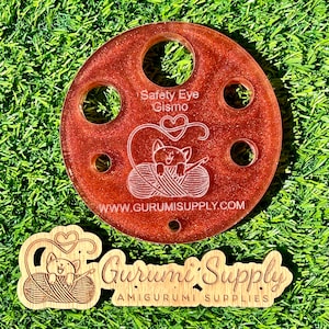 Safety Eye Gismo - Copper Red - Circle - Round - Safety Eye Tool - Safety Eye Jig - Safety Eye Helper - Trapezoid - Amigurumi