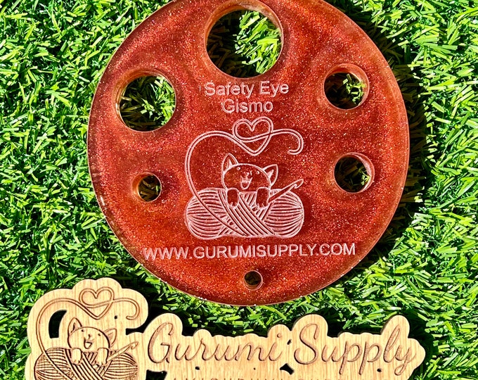Safety Eye Gismo - Copper Red - Circle - Round - Safety Eye Tool - Safety Eye Jig - Safety Eye Helper - Trapezoid - Amigurumi