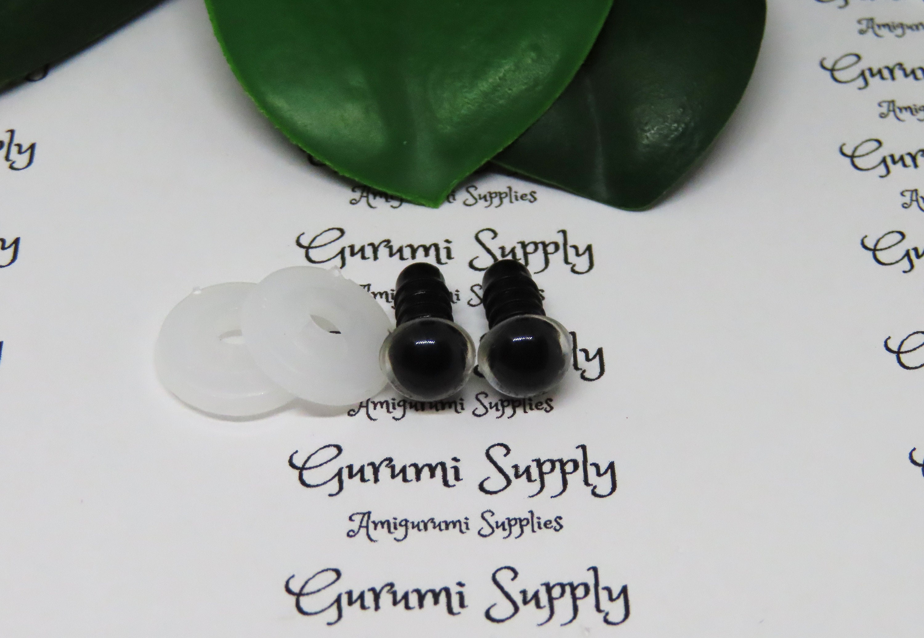 8mm Clear Iris Black Pupil Round Safety Eyes and Washers: 5 Pairs - Doll /  Amigurumi / Animal / Toy / Supplies / Crochet / Knit / Paintfree