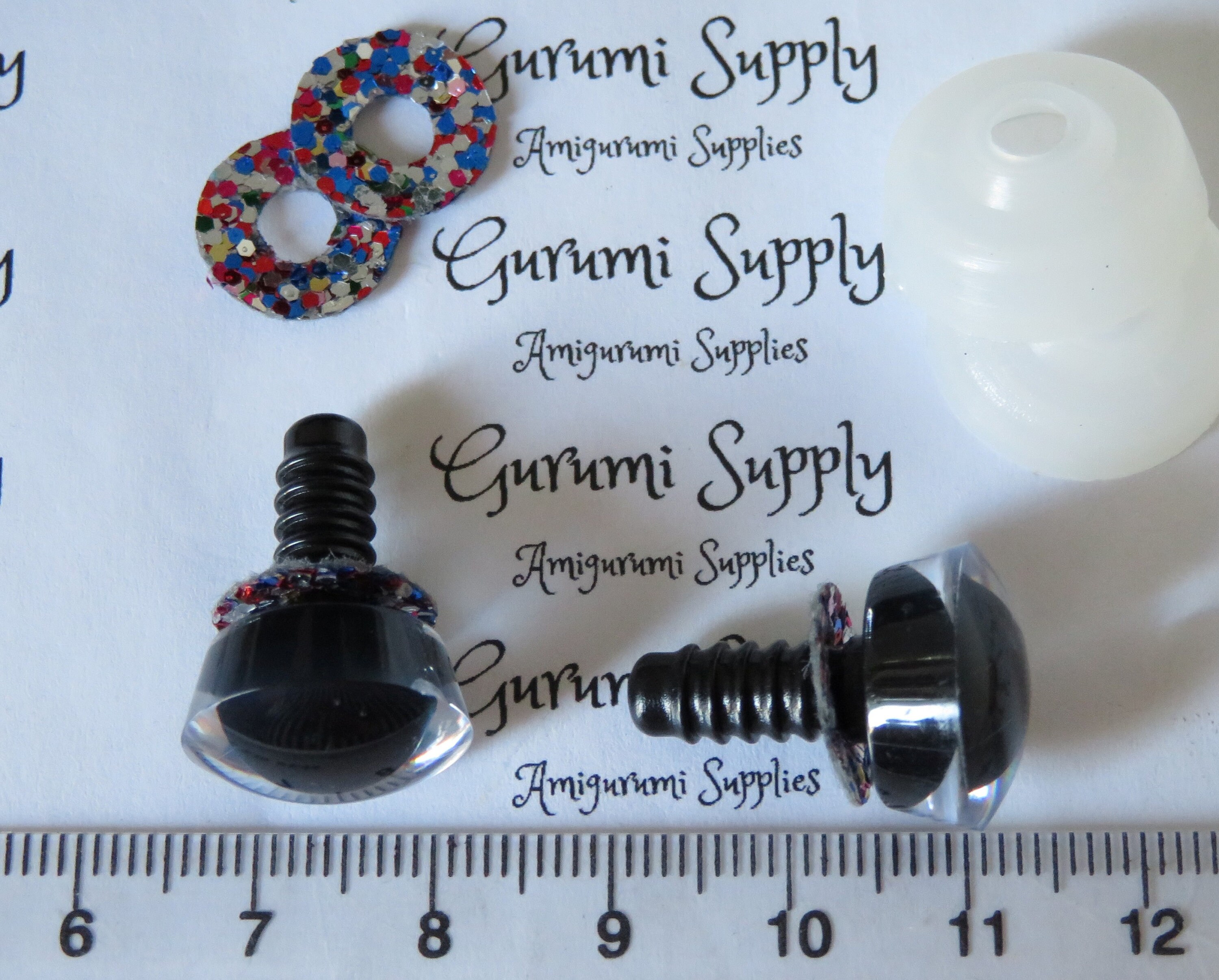 12 PAIR 7mm Plastic Safety EYES for Sewing, Crochet, Amigurumi, Arts &  Crafts, Teddy Bears, Dolls, Plush Animals, Miniatures PE-1 