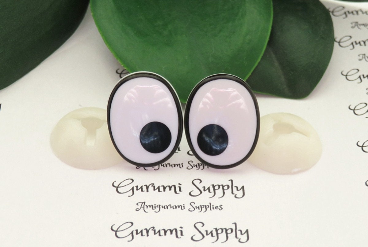 Limited Quantity! 25mm White Round Googly Safety Eyes with Washers – 1 Pair  / Amigurumi / Doll / Craft Eye / Animal / Toy / Googly / Crochet